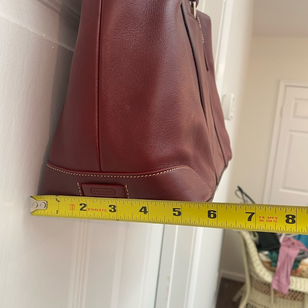 Coach Burgundy Red Leather Tote NWOT - Picture 10 of 15